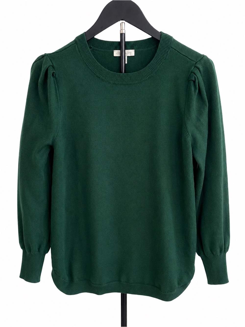 crown & ivy Dark Green Crewneck Pullover